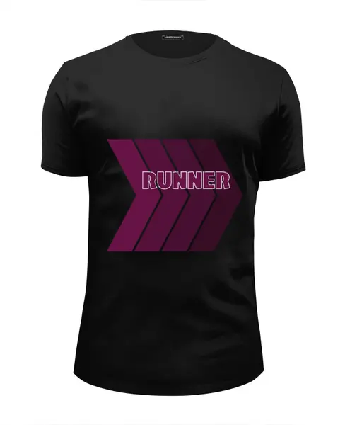 Заказать мужскую футболку в Москве. Футболка базовая RUNNER от Nalivaev - готовые дизайны и нанесение принтов.