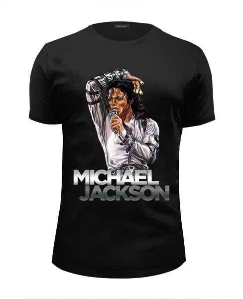 Заказать мужскую футболку в Москве. Футболка базовая Michael Jackson от balden - готовые дизайны и нанесение принтов.