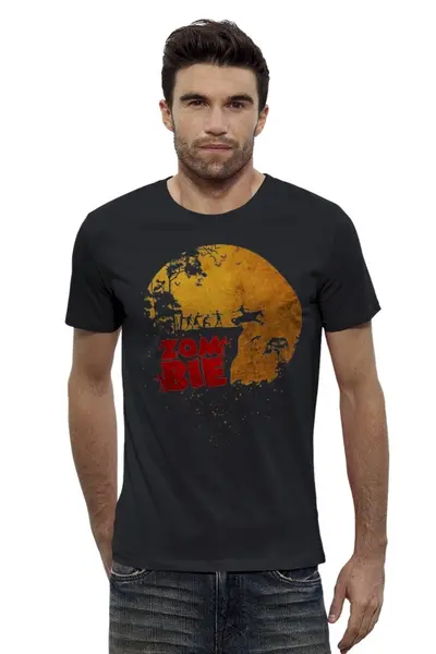 Заказать мужскую футболку в Москве. Футболка базовая Зомби от printik - готовые дизайны и нанесение принтов.