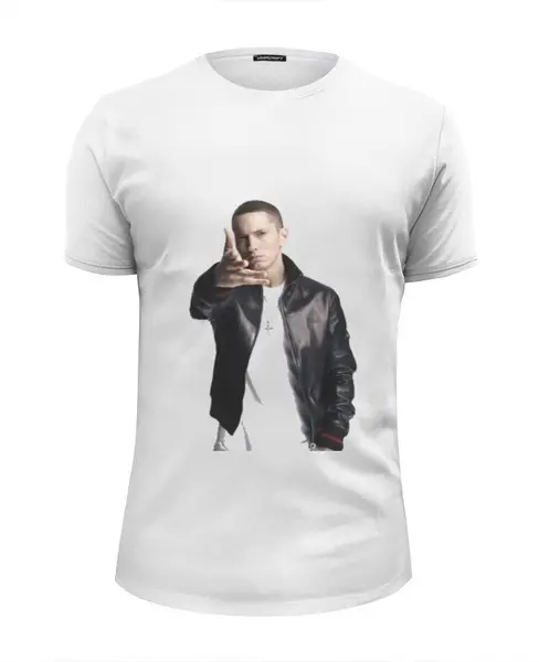 Заказать мужскую футболку в Москве. Футболка базовая Eminem Футболка  от snoopdogg - готовые дизайны и нанесение принтов.