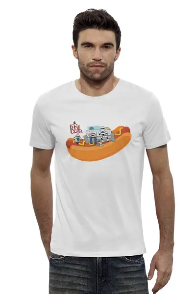Заказать мужскую футболку в Москве. Футболка базовая рщевщп от Денис Савин - готовые дизайны и нанесение принтов.