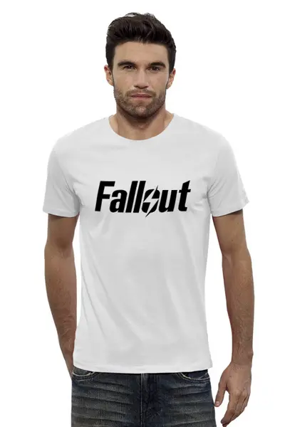 Заказать мужскую футболку в Москве. Футболка базовая Fallout от THE_NISE  - готовые дизайны и нанесение принтов.