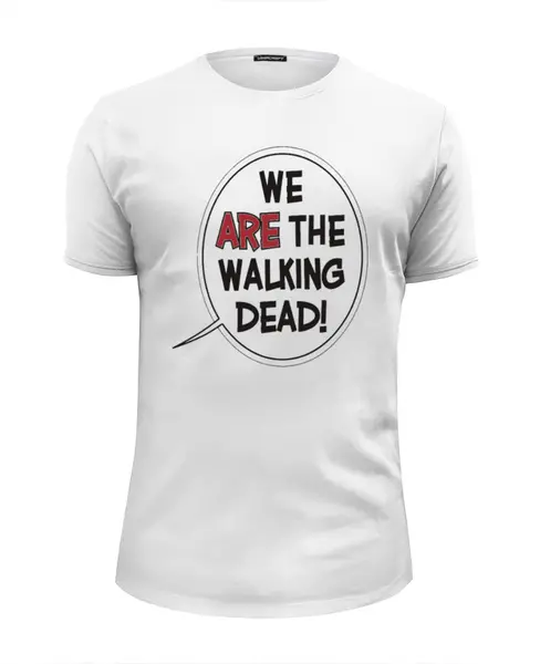 Заказать мужскую футболку в Москве. Футболка базовая The Walking Dead от heroes - готовые дизайны и нанесение принтов.