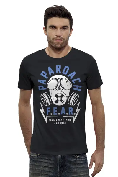 Заказать мужскую футболку в Москве. Футболка базовая Papa Roach от inPrintio - готовые дизайны и нанесение принтов.