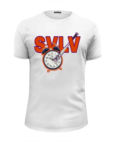 Заказать мужскую футболку в Москве. Футболка базовая SVLV Stop Time от Ирина Савелова - готовые дизайны и нанесение принтов.