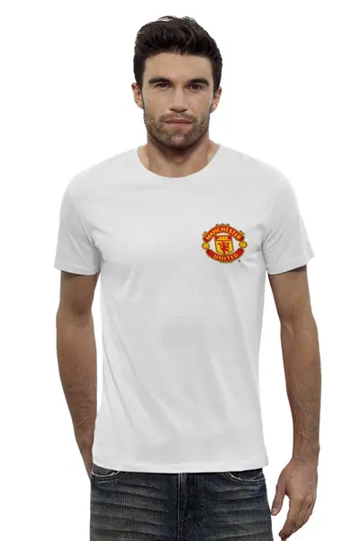 Заказать мужскую футболку в Москве. Футболка базовая Manchester United от Printio - готовые дизайны и нанесение принтов.
