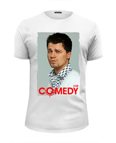 Заказать мужскую футболку в Москве. Футболка базовая Comedy Club от Leichenwagen - готовые дизайны и нанесение принтов.