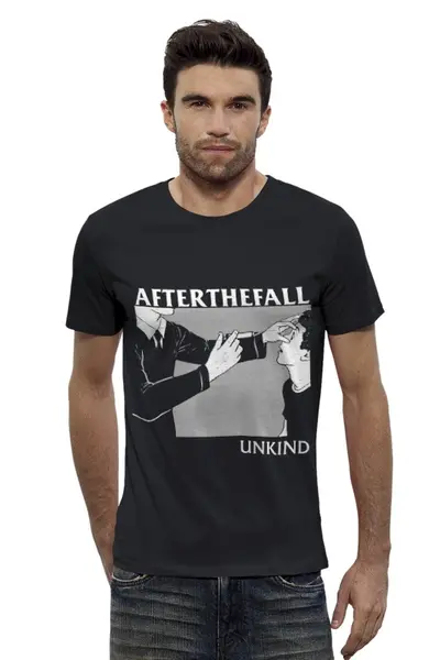 Заказать мужскую футболку в Москве. Футболка базовая  After The Fall / Unkind  от OEX design - готовые дизайны и нанесение принтов.