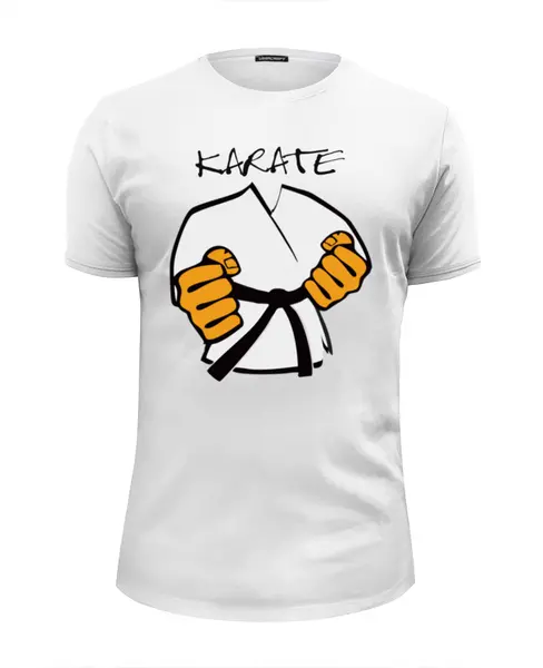 Заказать мужскую футболку в Москве. Футболка базовая Карате кимоно ги Karate от Combat Wear - готовые дизайны и нанесение принтов.