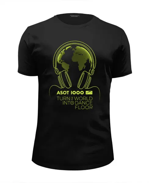 Заказать мужскую футболку в Москве. Футболка базовая ASOT 1000 Black ver.4 от ganzgunner@mail.ru - готовые дизайны и нанесение принтов.
