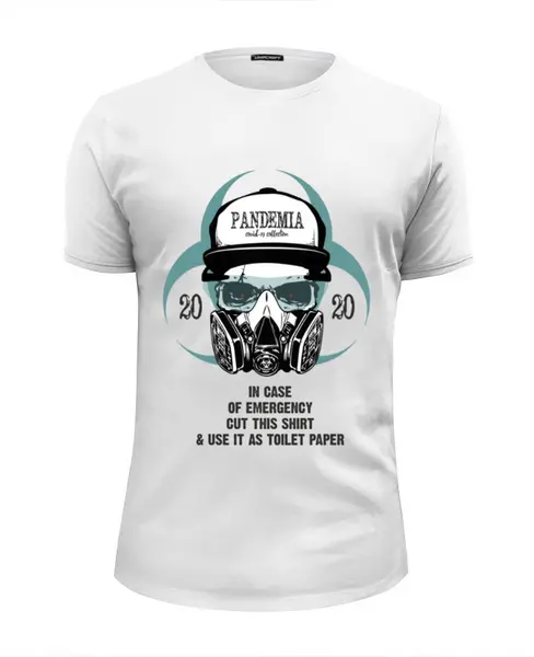 Заказать мужскую футболку в Москве. Футболка базовая Pandemia Shirt от Рустам Юсупов - готовые дизайны и нанесение принтов.