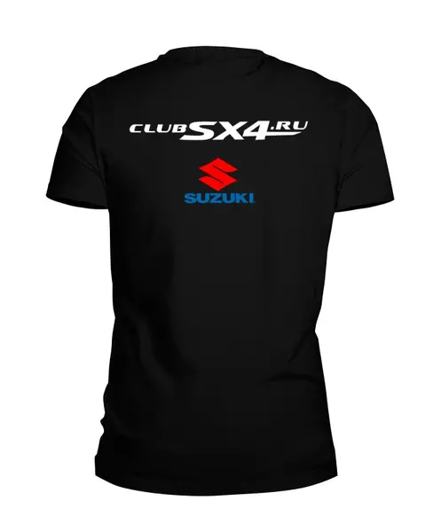 Заказать мужскую футболку в Москве. Футболка базовая Клубная футболка мужская надпись с 2-х сторон от Club SX4 - готовые дизайны и нанесение принтов.