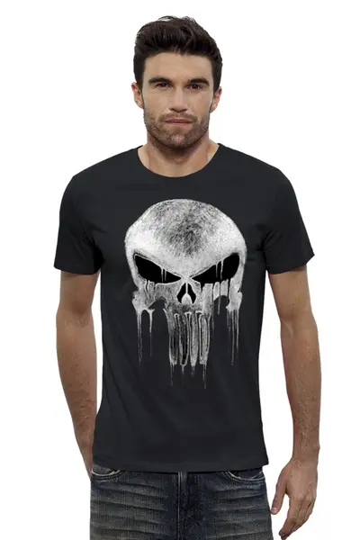 Заказать мужскую футболку в Москве. Футболка базовая The Punisher 4 от cesare - готовые дизайны и нанесение принтов.