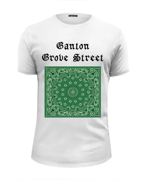 Заказать мужскую футболку в Москве. Футболка базовая Ganton Grove Street от ballin - готовые дизайны и нанесение принтов.