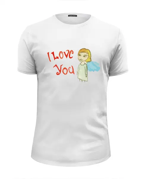 Заказать мужскую футболку в Москве. Футболка базовая I Love You от james.r - готовые дизайны и нанесение принтов.