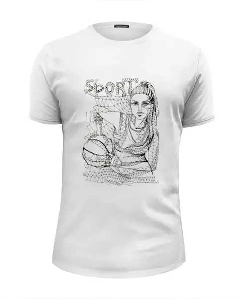 Заказать мужскую футболку в Москве. Футболка базовая Спорт от bunto - готовые дизайны и нанесение принтов.
