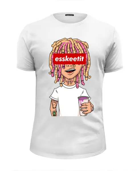 Заказать мужскую футболку в Москве. Футболка базовая Lil Pump  от geekbox - готовые дизайны и нанесение принтов.