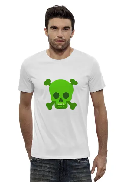 Заказать мужскую футболку в Москве. Футболка базовая черепушка  от THE_NISE  - готовые дизайны и нанесение принтов.