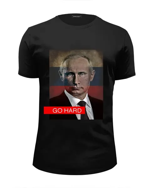 Заказать мужскую футболку в Москве. Футболка базовая GO HARD от konstantin_gohard - готовые дизайны и нанесение принтов.