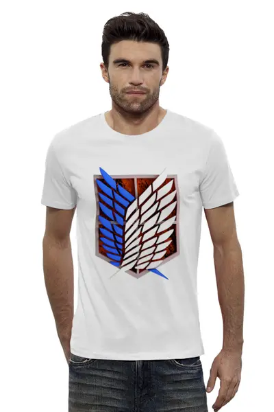 Заказать мужскую футболку в Москве. Футболка базовая Крылья свободы от GeekFox  - готовые дизайны и нанесение принтов.