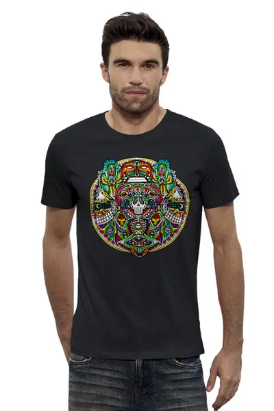 Заказать мужскую футболку в Москве. Футболка базовая Psychedelic от balden - готовые дизайны и нанесение принтов.