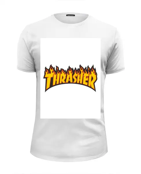 Заказать мужскую футболку в Москве. Футболка базовая Thrasher от Vladec11 - готовые дизайны и нанесение принтов.
