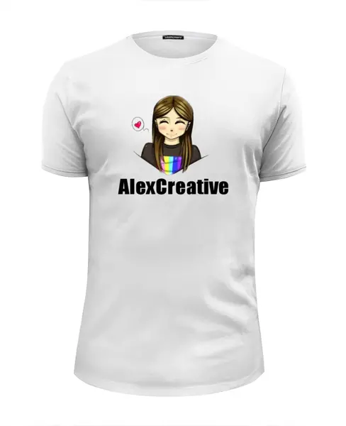 Заказать мужскую футболку в Москве. Футболка базовая AlexCreative от miner - готовые дизайны и нанесение принтов.