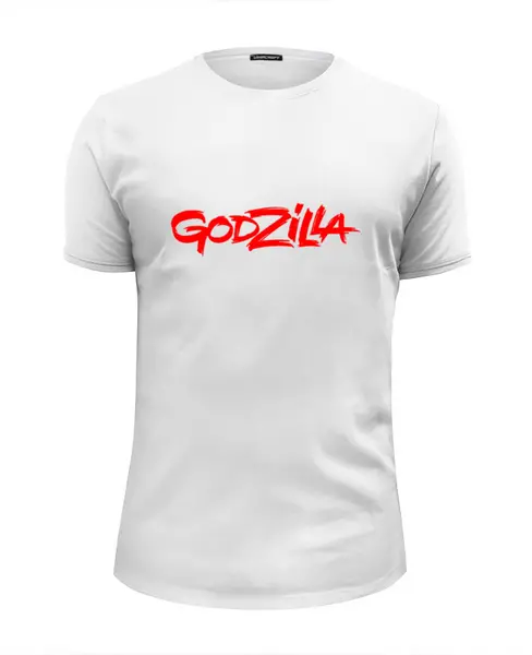 Заказать мужскую футболку в Москве. Футболка базовая Godzilla от THE_NISE  - готовые дизайны и нанесение принтов.