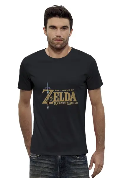 Заказать мужскую футболку в Москве. Футболка базовая The Legend Of Zelda Breath Of The Wild от BURNSHIRTS - готовые дизайны и нанесение принтов.