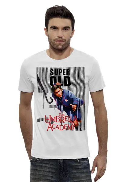 Заказать мужскую футболку в Москве. Футболка базовая The Umbrella Academy   от T-shirt print  - готовые дизайны и нанесение принтов.
