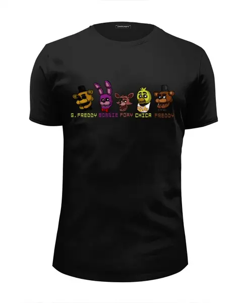 Заказать мужскую футболку в Москве. Футболка базовая Five Nights at Freddy’s  от cherdantcev - готовые дизайны и нанесение принтов.
