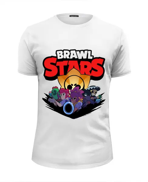Заказать мужскую футболку в Москве. Футболка базовая BRAWL STARS от robus - готовые дизайны и нанесение принтов.