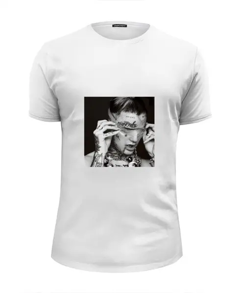 Заказать мужскую футболку в Москве. Футболка базовая Lil Peep от Polilog - готовые дизайны и нанесение принтов.