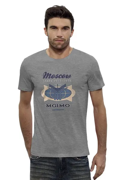 Заказать мужскую футболку в Москве. Футболка базовая Футболка женская МГИМО от dyzel - готовые дизайны и нанесение принтов.
