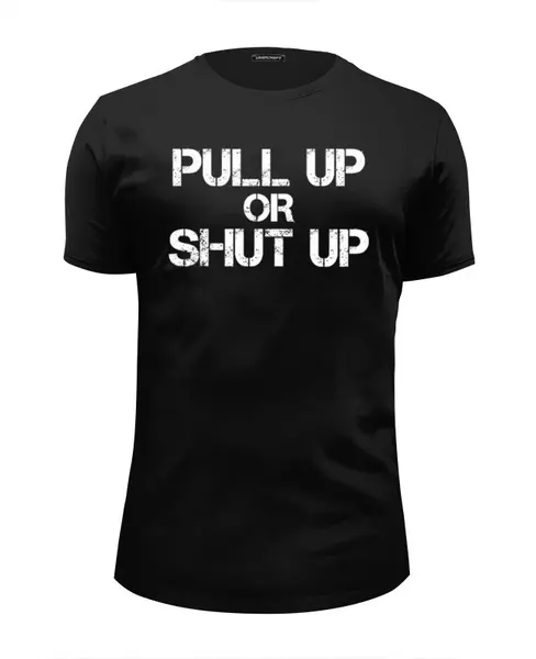 Заказать мужскую футболку в Москве. Футболка базовая Shut Up от Leichenwagen - готовые дизайны и нанесение принтов.