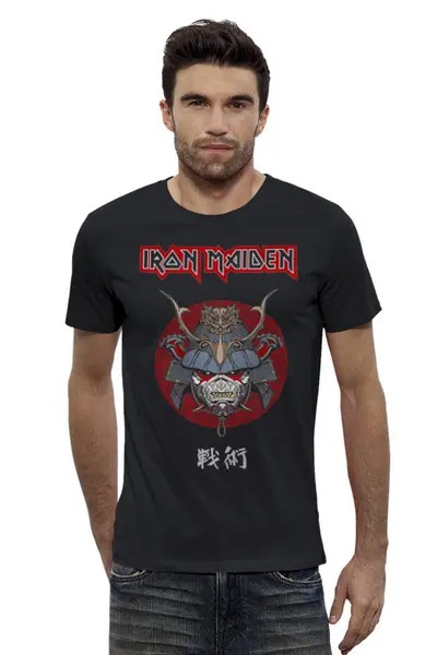Заказать мужскую футболку в Москве. Футболка базовая Iron Maiden от Leichenwagen - готовые дизайны и нанесение принтов.