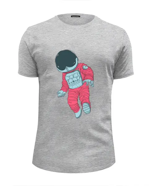 Заказать мужскую футболку в Москве. Футболка базовая Космонавт от YellowCloverShop - готовые дизайны и нанесение принтов.