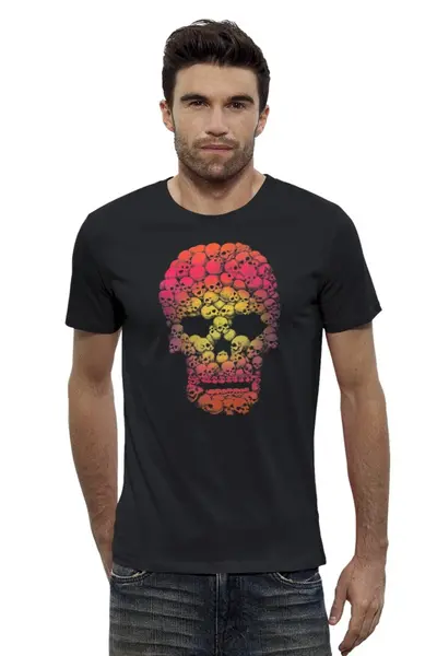 Заказать мужскую футболку в Москве. Футболка базовая Черепа от skull - готовые дизайны и нанесение принтов.