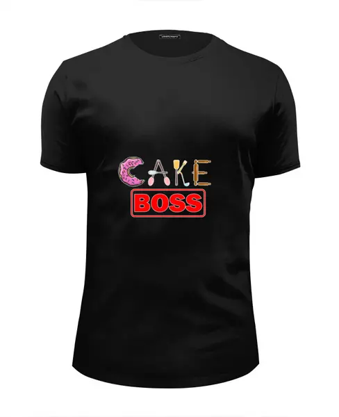 Заказать мужскую футболку в Москве. Футболка базовая Cake boss от Ксения Золотухина - готовые дизайны и нанесение принтов.