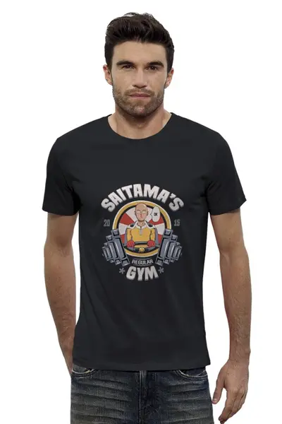 Заказать мужскую футболку в Москве. Футболка базовая One Punch Man от cherdantcev - готовые дизайны и нанесение принтов.
