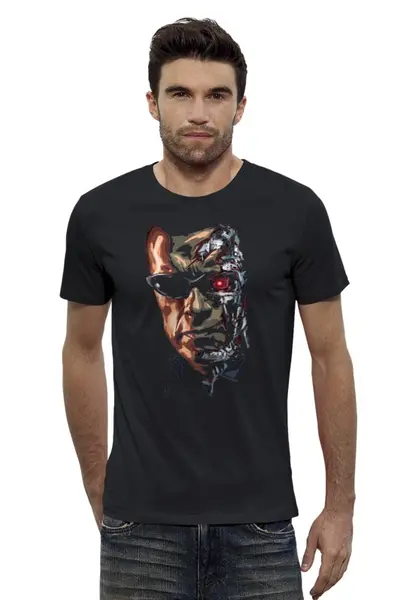 Заказать мужскую футболку в Москве. Футболка базовая Terminator Genisys от KinoArt - готовые дизайны и нанесение принтов.