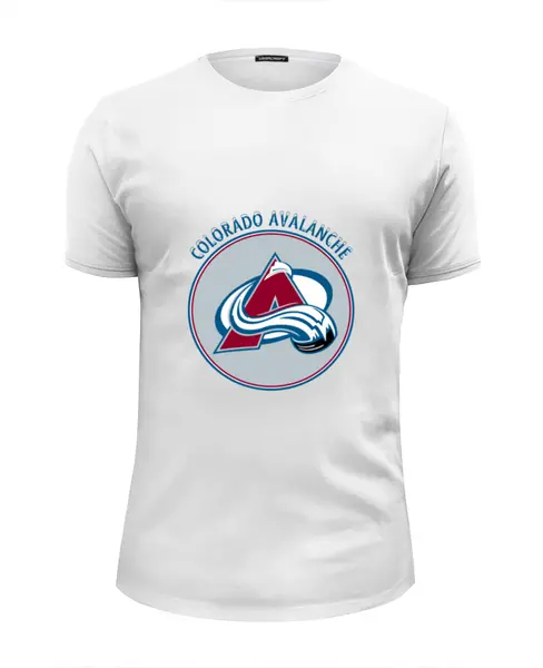 Заказать мужскую футболку в Москве. Футболка базовая Colorado Avalanche от kspsshop - готовые дизайны и нанесение принтов.