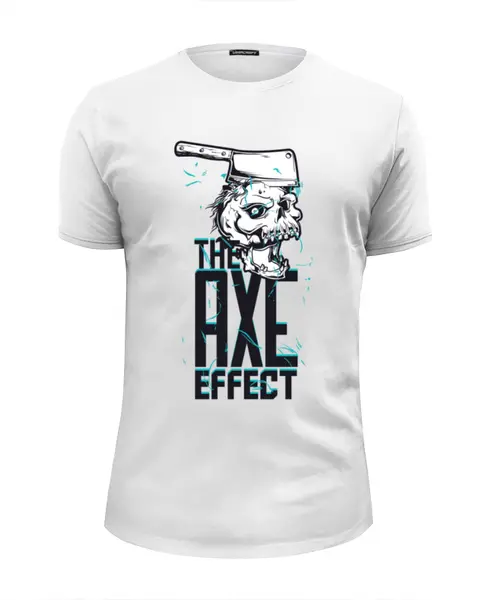 Заказать мужскую футболку в Москве. Футболка базовая The AXE Effect от Alex Remington - готовые дизайны и нанесение принтов.
