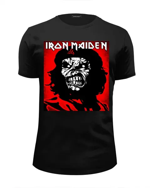 Заказать мужскую футболку в Москве. Футболка базовая Iron Maiden Band от Leichenwagen - готовые дизайны и нанесение принтов.