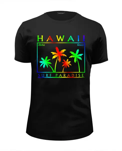 Заказать мужскую футболку в Москве. Футболка базовая HAWAII от balden - готовые дизайны и нанесение принтов.