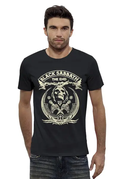 Заказать мужскую футболку в Москве. Футболка базовая Black Sabbath от geekbox - готовые дизайны и нанесение принтов.