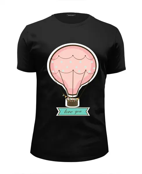 Заказать мужскую футболку в Москве. Футболка базовая яркий принт воздушны шар. от Juliajull - готовые дизайны и нанесение принтов.