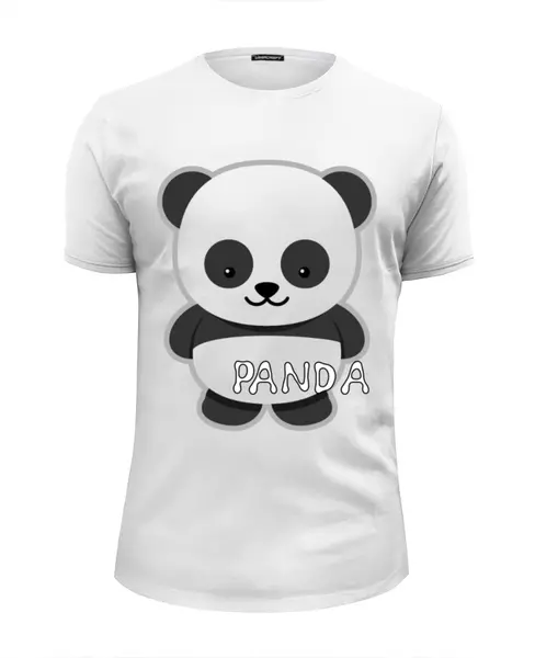 Заказать мужскую футболку в Москве. Футболка базовая Panda от Никита Коледенков - готовые дизайны и нанесение принтов.