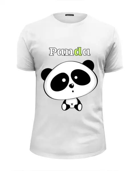 Заказать мужскую футболку в Москве. Футболка базовая Panda от Никита Коледенков - готовые дизайны и нанесение принтов.
