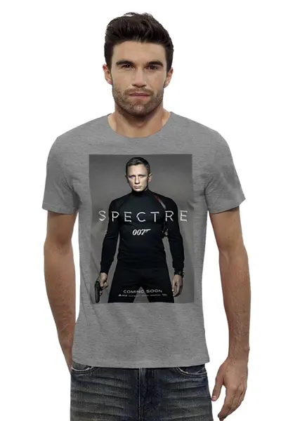 Заказать мужскую футболку в Москве. Футболка базовая Bond 007 / Spectre от KinoArt - готовые дизайны и нанесение принтов.
